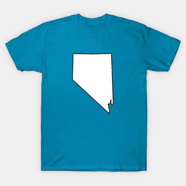 Nevada - Blank Outline T-Shirt by loudestkitten
